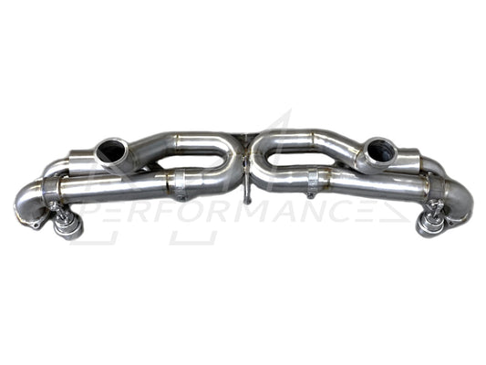 JCR Porsche 718 Titanium Silenced Valved Race Pipe with Inconel Rolled Tips (GT4, SPYDER & GTS 4.0)