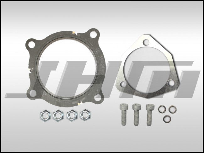JHM Hardware Kit FULL w aluminum reusable large ID gasket (JHM) for B7-A4 2.0T Cat Pipe or Race Pipe