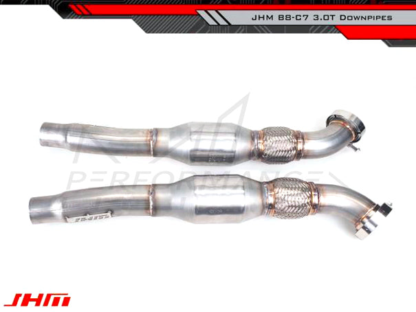 JHM Audi B8 B8.5 C7 3.0T High-Flow Cat Downpipes (Inc. S4, A6, Q5 & SQ5)