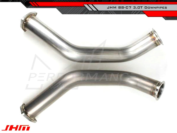 JHM Audi B8 B8.5 C7 3.0T High-Flow Cat Downpipes (Inc. S4, A6, Q5 & SQ5)