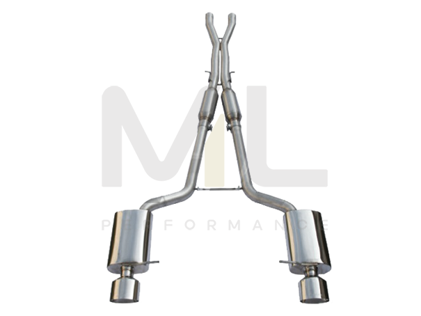 JHM Audi B7 RS4 2.75" Stainless Steel Cat-Back Exhaust With X-Pipe