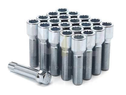 JR Wheels 50mm 12x1,5 Silver Star Bolts with Key - Set of 10