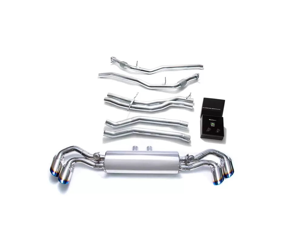 Armytrix Valvetronic Exhaust System Lamborghini Urus 4.0L V8 2018 with Blue Coated Tips
