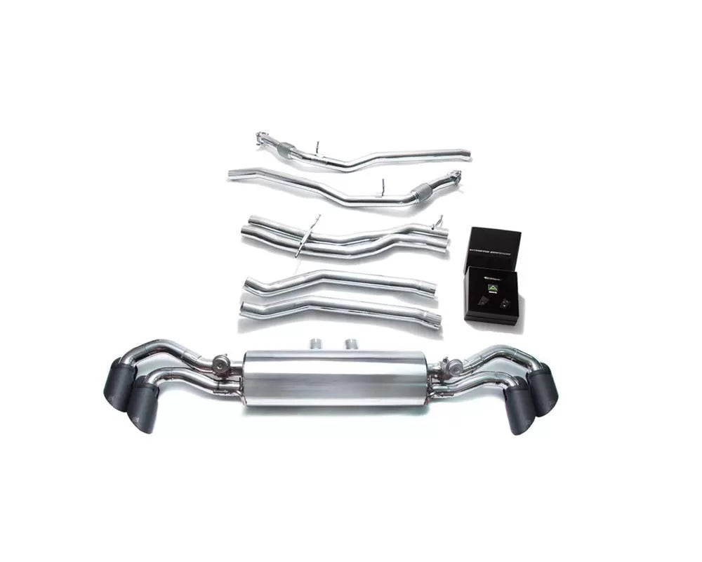 Armytrix Valvetronic Exhaust System Lamborghini Urus 4.0L V8 2018 with Matte Black Tips