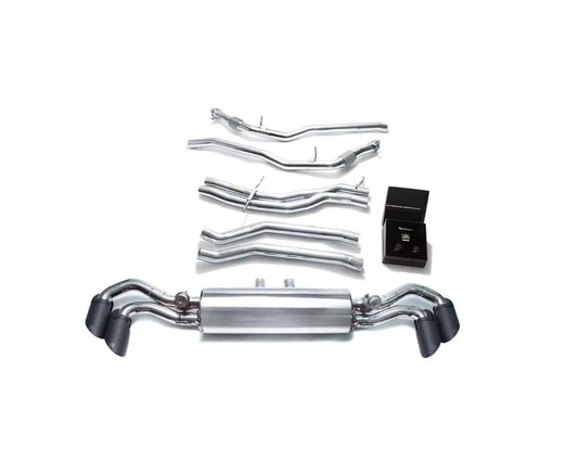 Armytrix Valvetronic Exhaust System Lamborghini Urus 4.0L V8 2018 with Matte Black Tips