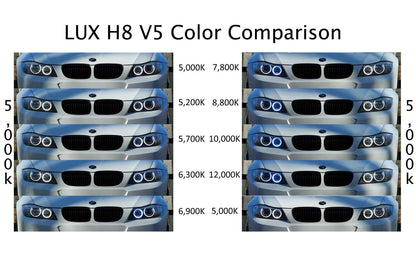LUX BMW H8 V5 ADJUSTABLE WHITE ANGEL EYES