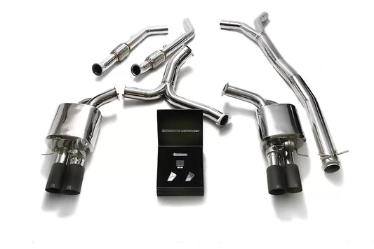 Armytrix Valvetronic Exhaust System for Brabus Diffuser Mercedes-Benz AMG W205 C43 with Matte Black Tips