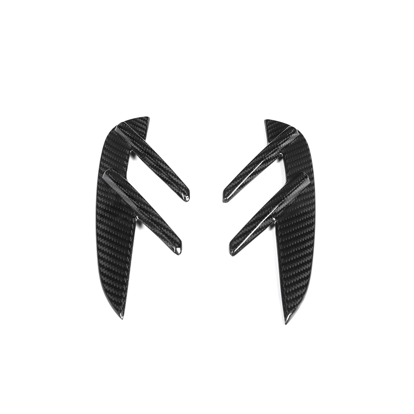 MHC BMW M4 Side Fender Badge Covers In Gloss Pre Preg Carbon Fibre (G82/G83)