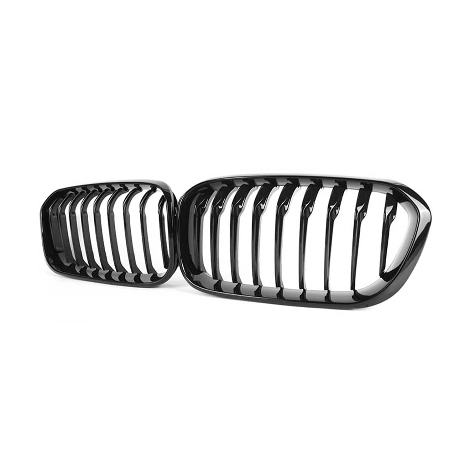 MHC BMW 1 Series LCI Single Slat Front Grilles In Gloss Black (F20/F21)
