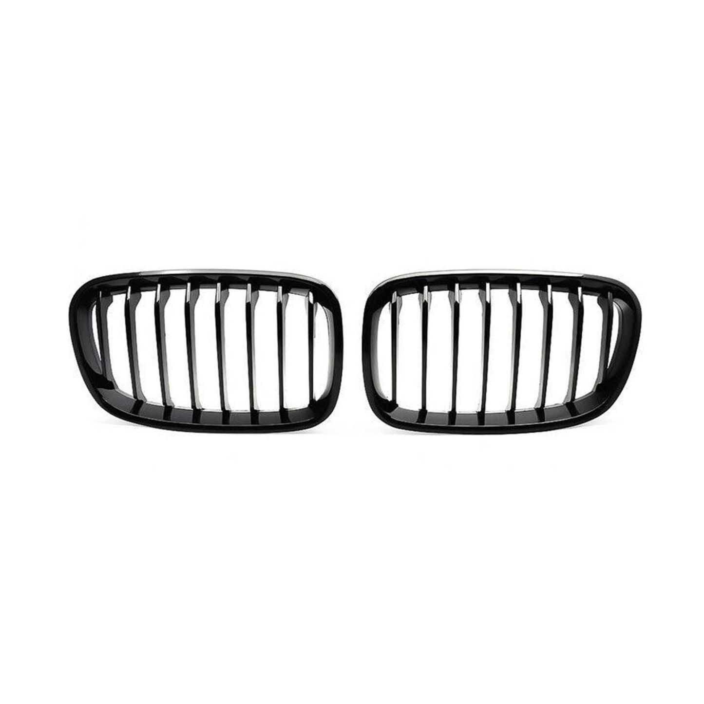 MHC BMW 1 Series Pre-LCI Single Slat Front Grilles In Gloss Black (F20/F21)
