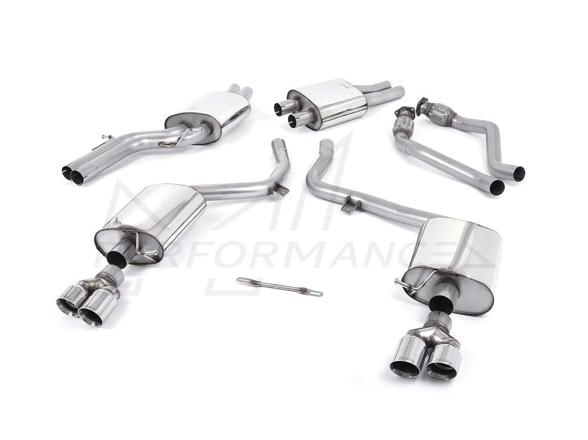 MillTek Audi B8 Resonated Cat-Back Exhaust (S4 & S5) - ML Performance UK