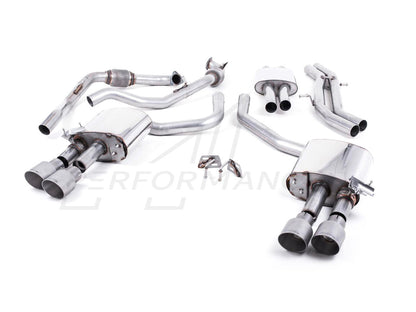 MillTek Audi B9 Resonated Cat-Back Exhaust (S4 & S5) - ML Performance UK