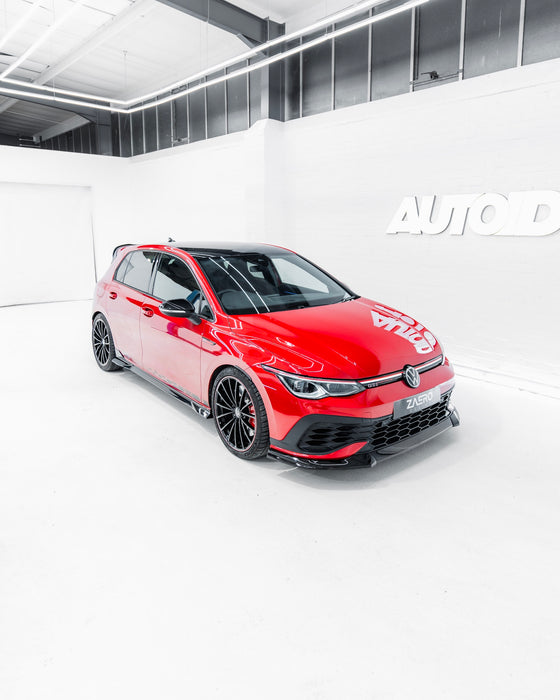 Zaero ZA-GOLF-8-CS-FS VW GOLF GTI CLUBSPORT MK8 EVO-1 GLOSS BLACK FRONT SPLITTER