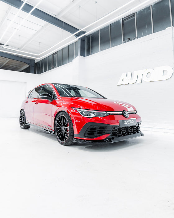 Zaero ZA-GOLF-8-CS-FS VW GOLF GTI CLUBSPORT MK8 EVO-1 GLOSS BLACK FRONT SPLITTER