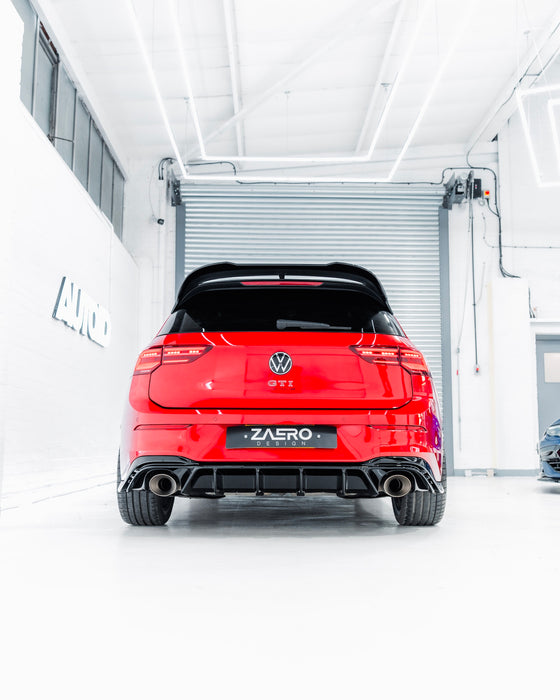 Zaero ZA-GOLF-8-CS-DF VW GOLF GTI CLUBSPORT MK8 EVO-1 GLOSS BLACK REAR DIFFUSER
