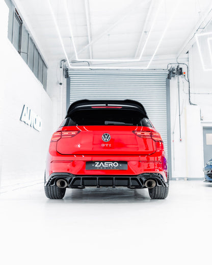 Zaero ZA-GOLF-8-CS-DF VW GOLF GTI CLUBSPORT MK8 EVO-1 GLOSS BLACK REAR DIFFUSER