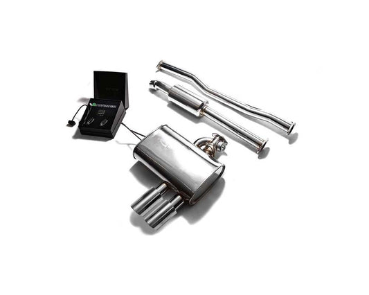 Armytrix Stainless Steel Valvetronic Exhaust System Mini Cooper S F56 F57 2019+ with Chrome Silver Tips