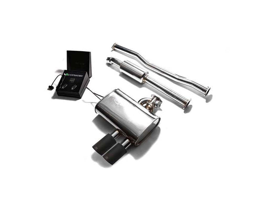 Armytrix Stainless Steel Valvetronic Exhaust System Mini Cooper S F56 F57 2019+ with Matte Black Tips