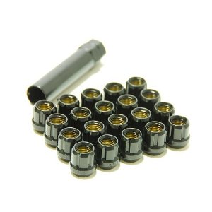 MUTEKI 31885B LUG NUTS KIT 12X1.25 BLACK (OPEN END)