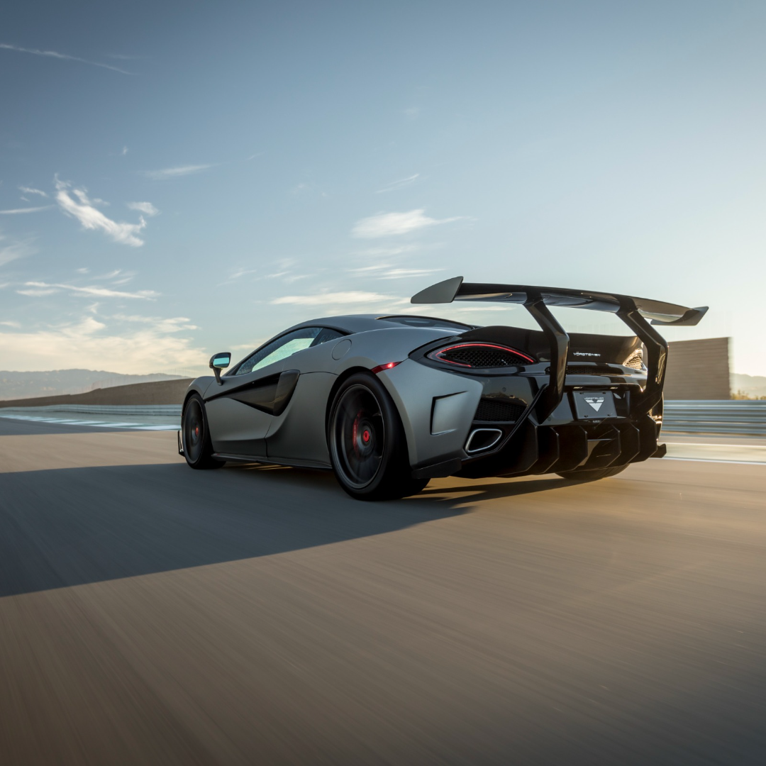 Vorsteiner MVR1370 Mclaren 570S VX Aero Wing Blade Carbon Fiber w/ Carbon Fiber Uprights