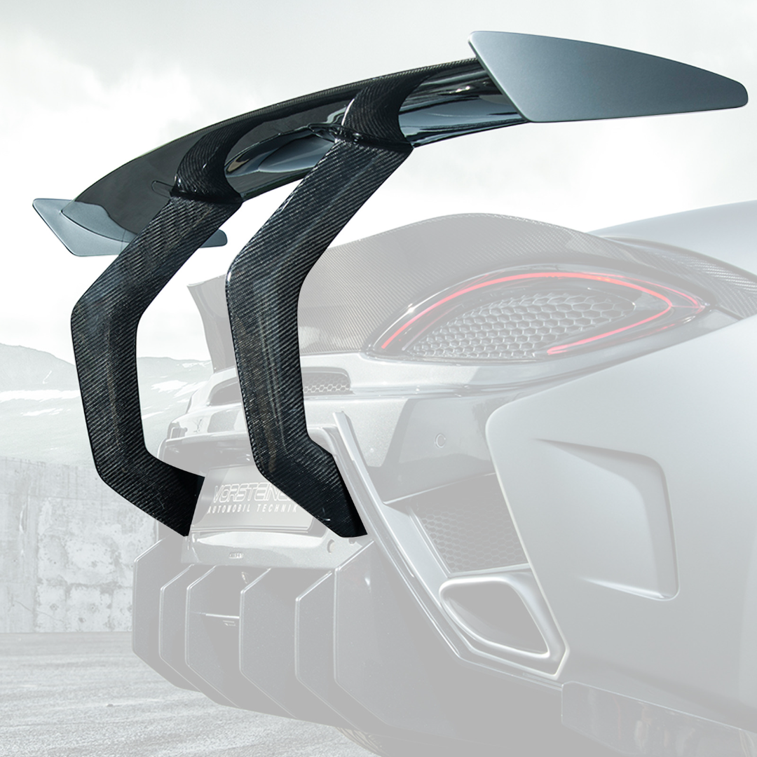 Vorsteiner MVR1370 Mclaren 570S VX Aero Wing Blade Carbon Fiber w/ Carbon Fiber Uprights