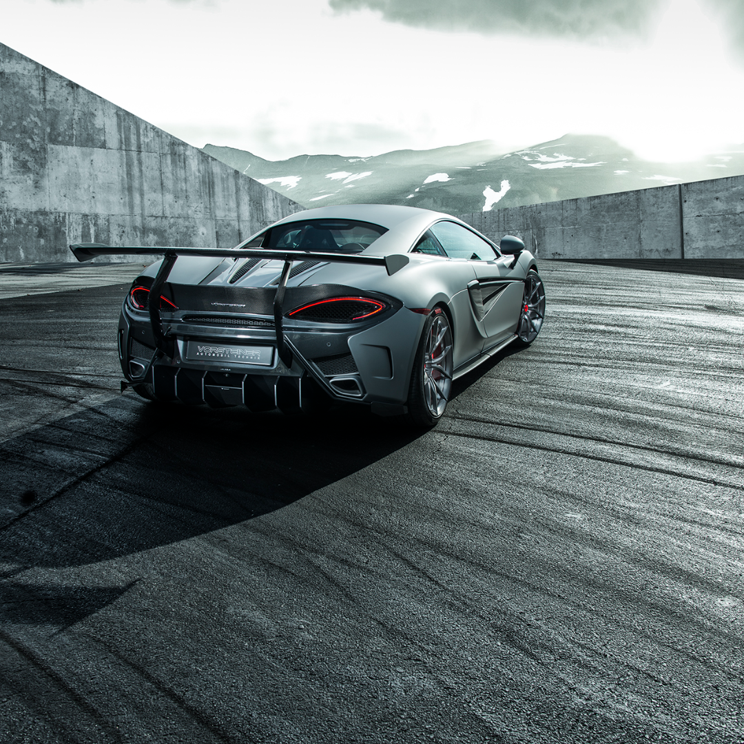 Vorsteiner MVR1370 Mclaren 570S VX Aero Wing Blade Carbon Fiber w/ Carbon Fiber Uprights