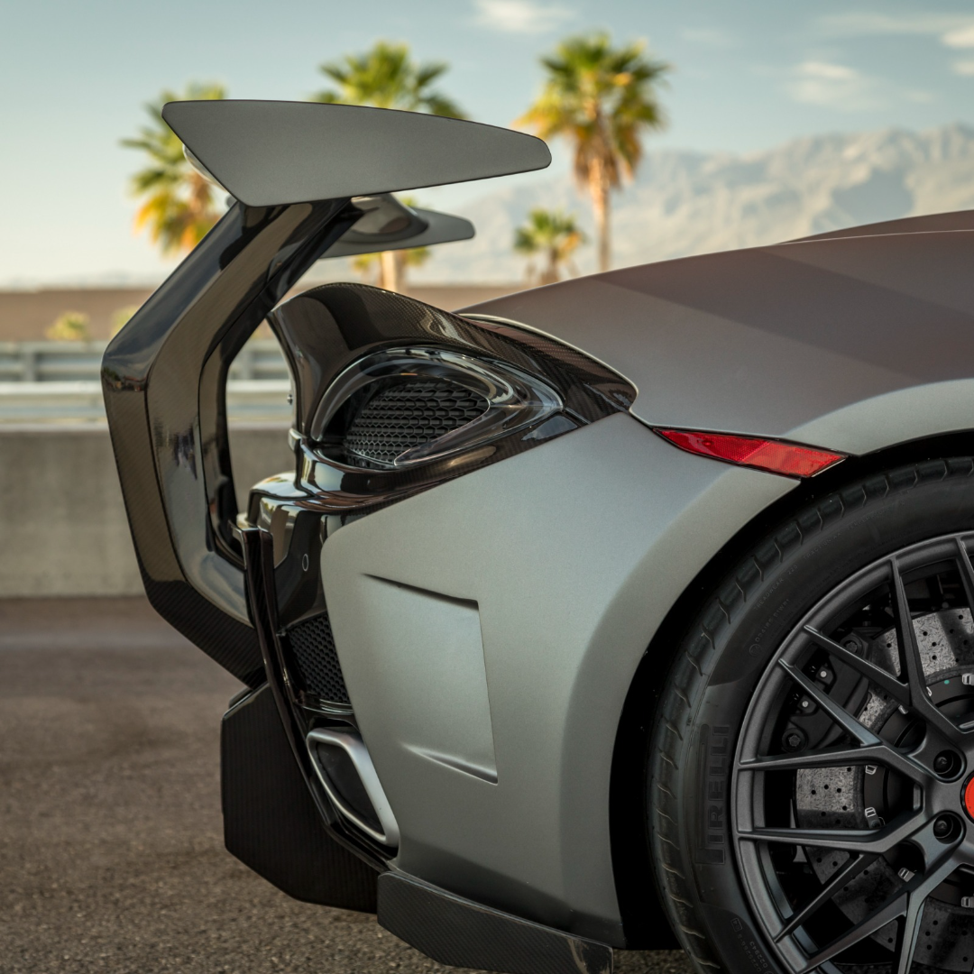 Vorsteiner MVR1370 Mclaren 570S VX Aero Wing Blade Carbon Fiber w/ Carbon Fiber Uprights