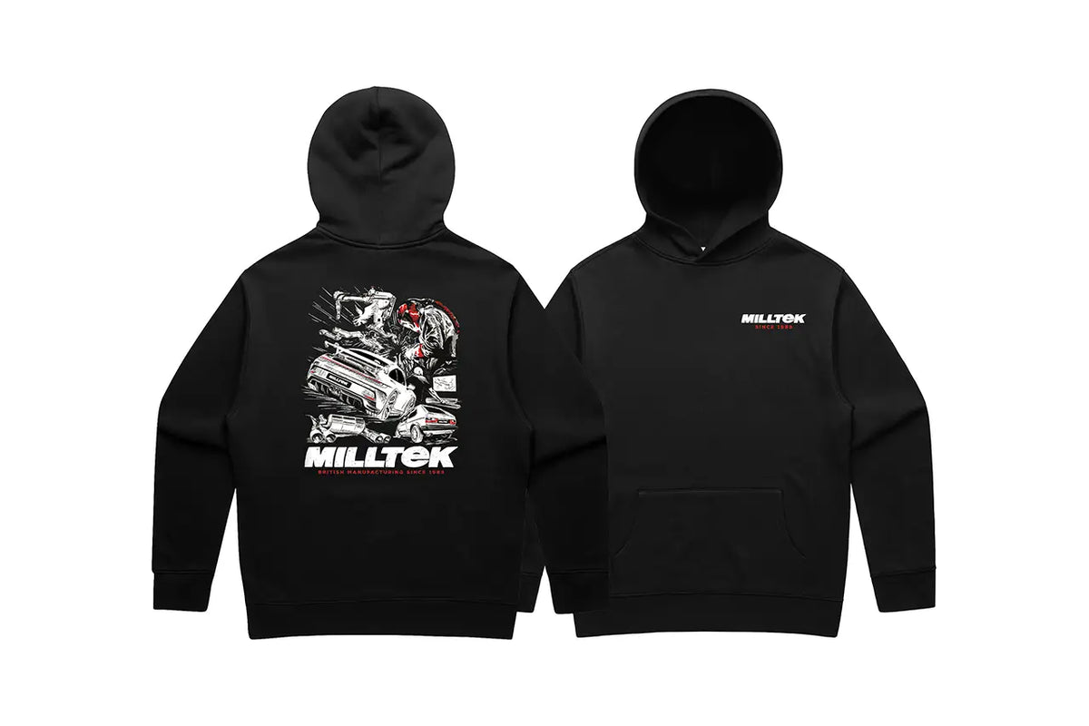 MillTek MSHOO02M Milltek Black Hoodie (Summer Edition) - Medium