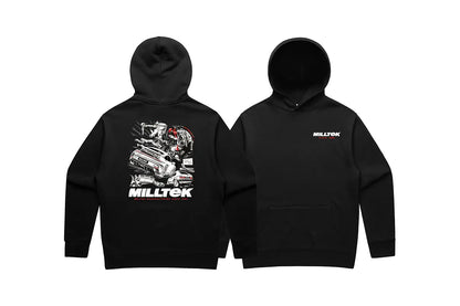 MillTek MSHOO02M Milltek Black Hoodie (Summer Edition) - Medium