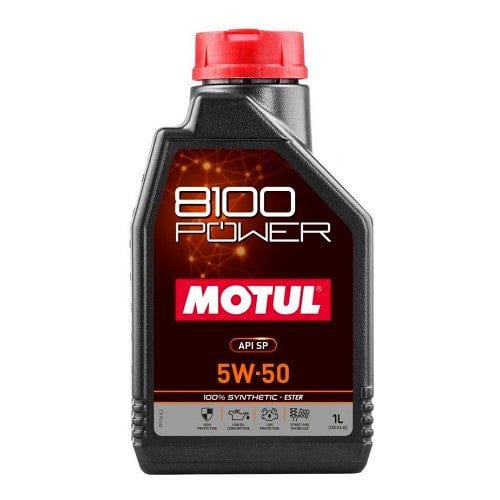 Motul 8100 Power 5W-50 Ester Fully Synthetic Car Engine Oil 1l - ML Performance US