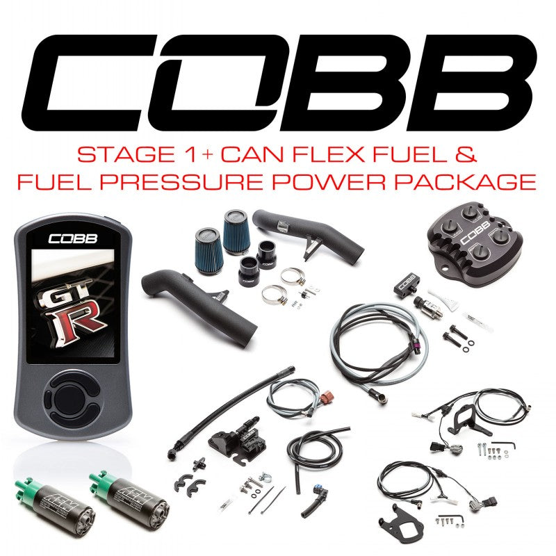 COBB NIS005001PFFP POWER PACKAGE STAGE 1+ CAN FLEX FUEL & FUEL PRESSURE FOR NISSAN GT-R (R35) 2009-2014