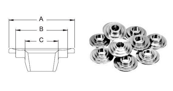 MANLEY 23120-16 VALVE RETAINER KIT HONDA B18A/B (NON V-TEC) 6.5 MM