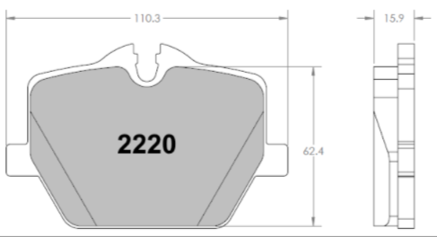 PFC 2220.10 REAR BRAKE PADS Z-RATED TOYOTA SUPRA MK 5 / BMW G-SERIES
