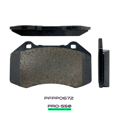 Probite PFPP0672 PRO-550 Performance Pads | Fronts | W125mm H71mm D15mm