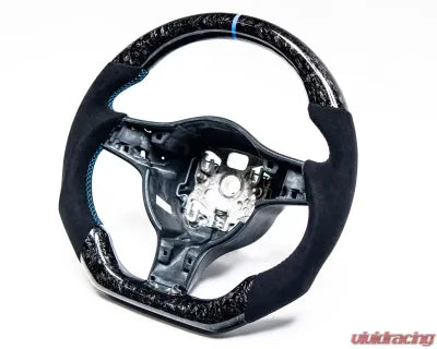 Vivid Racing VR-PORS-9972-PDK2-STRWHL Porsche 991 | 981 | Panamera PDK Paddle OEM Steering Wheel Forged Carbon Fiber Alcantara Blue Stripe