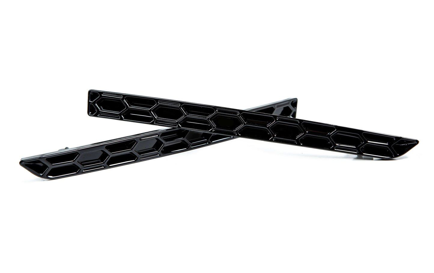 Acexxon R02-10-2 BMW Gloss Black Rear Reflector Insert Set - Honeycomb
