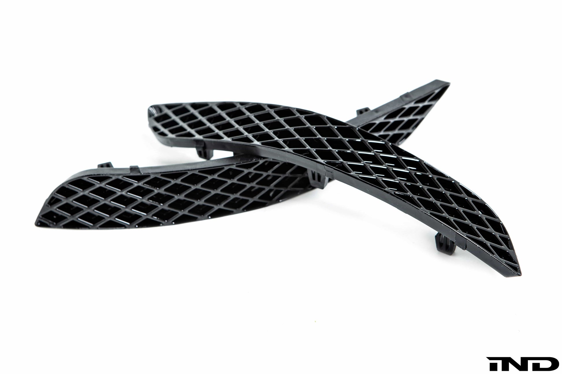 Acexxon R08-40-2 Porsche Gloss Black Rear Reflector Insert Set - Honeycomb