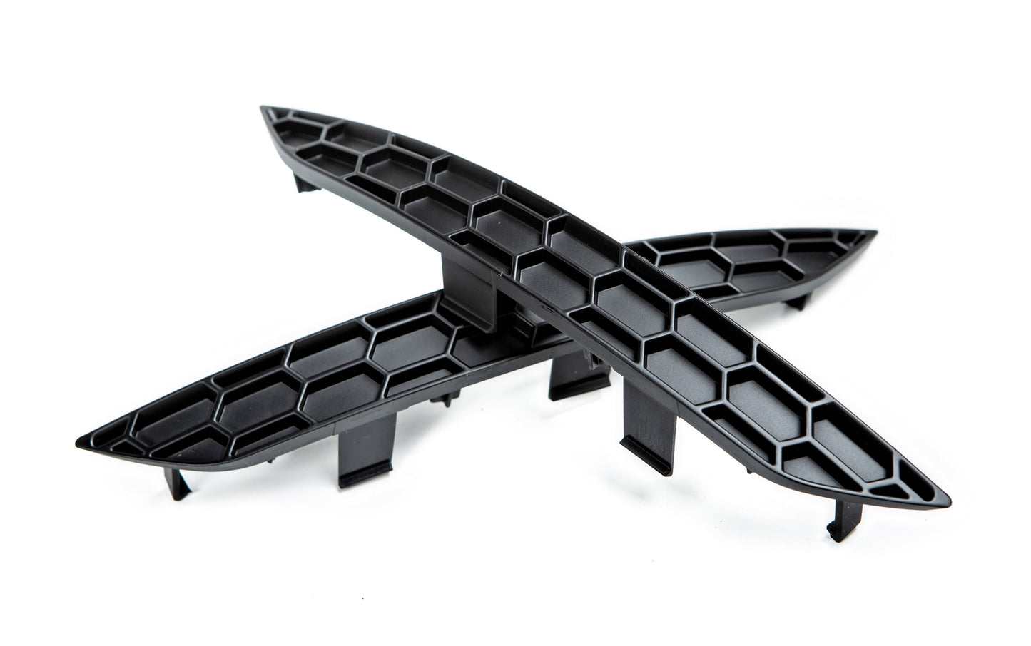 Acexxon R09-10-1 Audi Matte Black Rear Reflector Insert Set - Honeycomb
