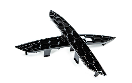 Acexxon R09-10-2 Audi Gloss Black Rear Reflector Insert Set - Honeycomb