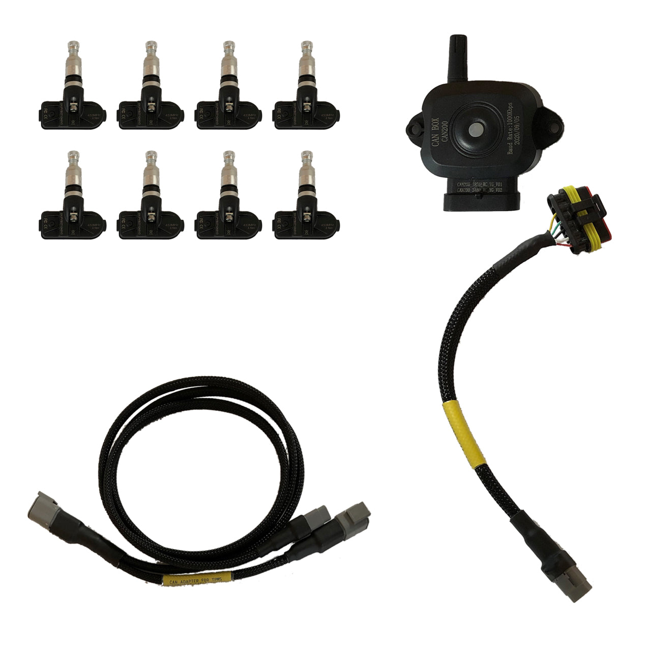 RN VISION P-TPMS-KIT-8-SENSOR-RACING TIRE PRESSURE MONITORING SYSTEM KIT FOR 8 WHEELS - RACING