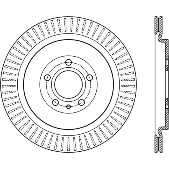 StopTech 128.61105L Ford Mustang Shelby GT500 5.8 Supercharged 350x19 Sport Cross Drilled Brake Disc - Rear Left