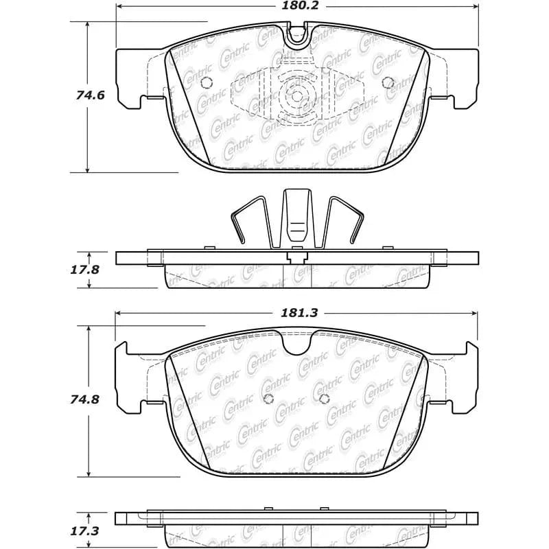 StopTech Volvo Posi Quiet Semi-Metallic Brake Pads (S90 & XC90)