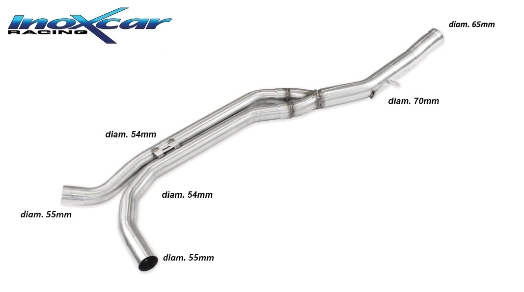 InoXcar TCMACAN.02 PORSCHE MACAN T 2.0 TFSI Direct Central Pipe