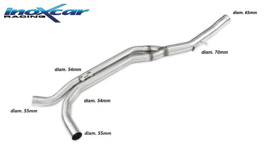 InoXcar TCMACAN.02 PORSCHE MACAN T 2.0 TFSI Direct Central Pipe