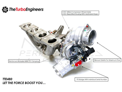 TTE VW/Audi 2.0T TFSI Turbocharger Upgrade TTE480+ EA113 (A3, TT, Beetle & Golf)