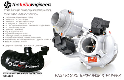 TTE Audi/VAG 2.0 TSI 8V Turbocharger Upgrade TTE470 (S3 8V, TTS & Golf GTI/R MK7)