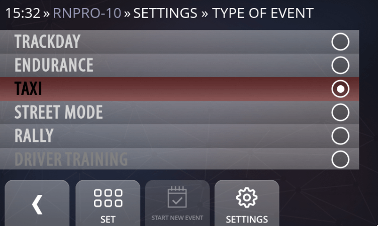RN VISION P-ONE-MOD-ENDTAXI RN ONE ENDURANCE TAXI MODE
