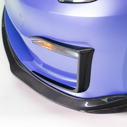 Vorsteiner TEV3025 VRS Tesla Model S Plaid Add-On Aero Bumper Flares Carbon Fiber PP 2x2 Glossy