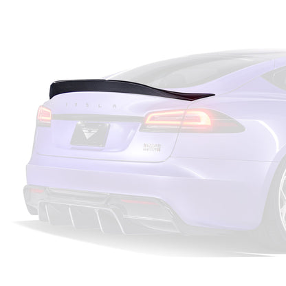 Vorsteiner TEV3060 VRS Tesla Model S Plaid Aero Decklid Spoiler Carbon Fiber PP 2x2 Glossy