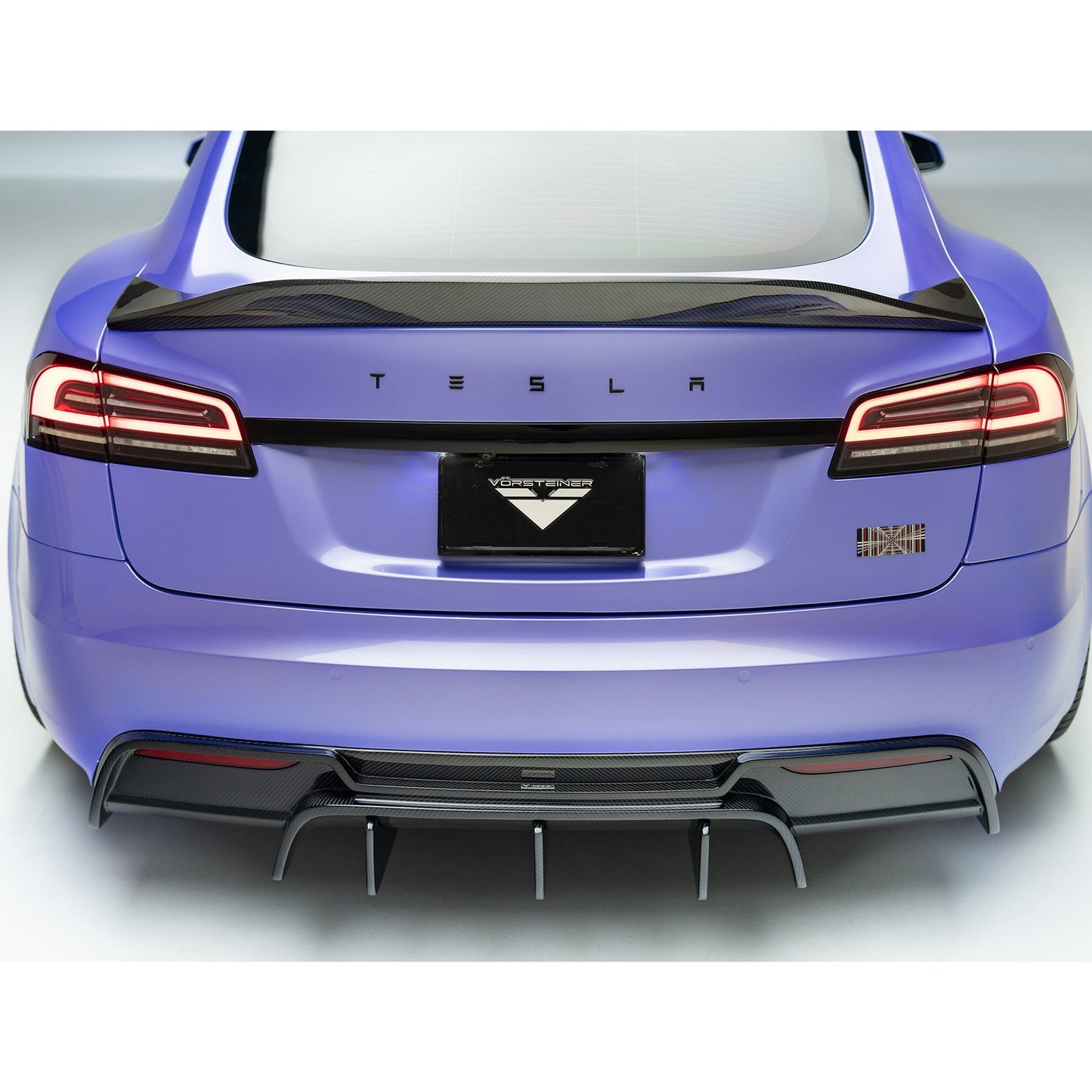 Vorsteiner TEV3060 VRS Tesla Model S Plaid Aero Decklid Spoiler Carbon Fiber PP 2x2 Glossy